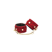 Кінбаку Ukiyoe Red Rosy Lamb Leather Handcuffs Liebe Seele