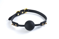 Силіконовий Кляп З Шкіряним Застібкою Upko Silicone Solid Medium Ball Gag UPKO