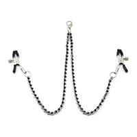 Зажими для соснів Black Beads Chains & Nipple Clamps Liebe Seele