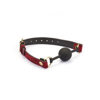 Кінбаку Ukiyoe Bal Gag With Red Rosy Leather Straps Liebe Seele