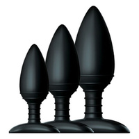 Набір з 3 анальних пробок Butt Plug Trio 3 Solid Silicone Butt Plugs S M L Nexus