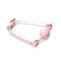 Кляп White & Pink Fairy Goat Leather Ball Gag Liebe Seele