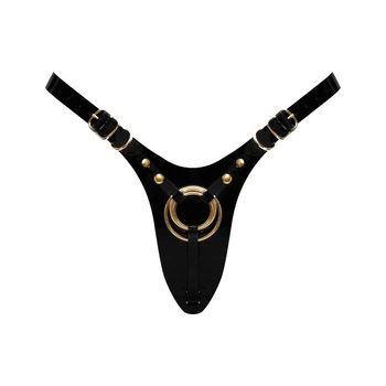 Упряжка Leatherette Harness Fabulous Black Glossy Strap-On-Me