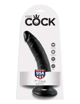 7' Член Чорний Ділдо 18 см King Cock