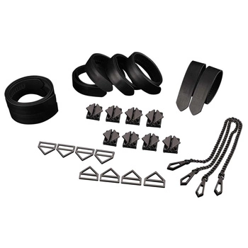 Набір для зв'язування 8-Bondage-Straps Restraint Set Black LOCKINK