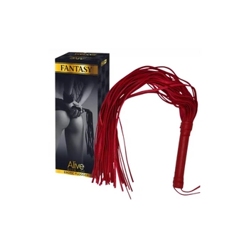 Плетка Fantasy Flogger Long Leather Red Alive