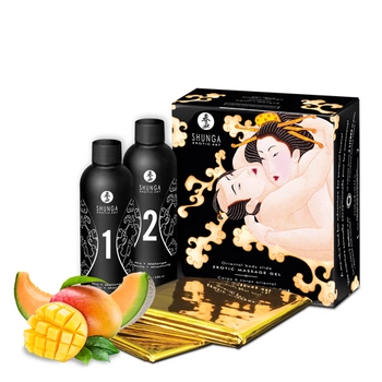 Гель для масажу з ароматом дині та манго Melon & Mango Massage Gel 2 X 250Ml Shunga