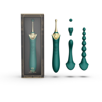 Багатофункціональний Вібратор Bess 2 Турquoise Green Zalo