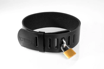 Нашийник з замком чорний S Primal Bond Whips